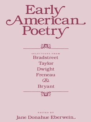 cover image of Early American Poetry